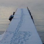 Båtbrygga vid Siljan -28 grader
